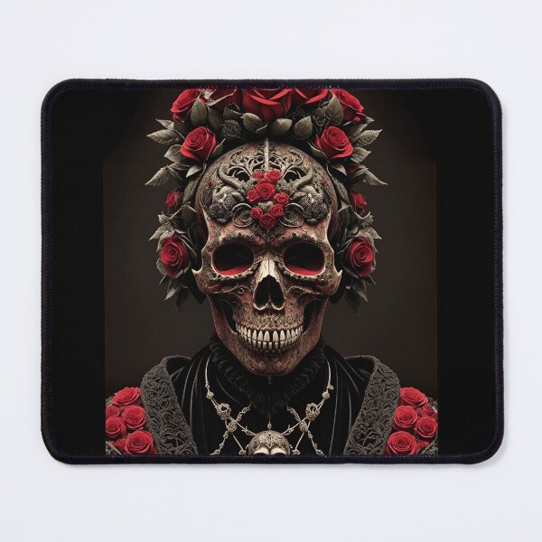 Item preview, Human skull made of red roses designed and sold by Fantasymachine.