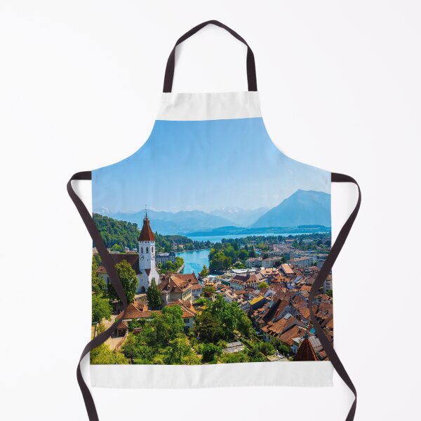 Item preview, Aerial View over City of Thun and Lake with Mountain in a Sunny Day designed and sold by Mats Silvan.