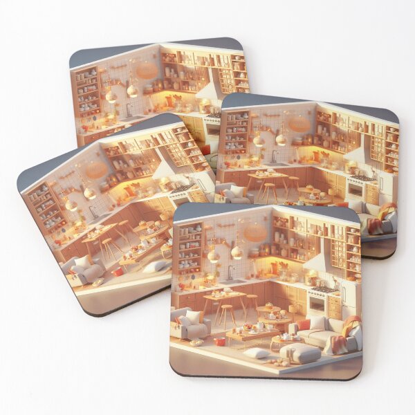Item preview, 3d fantasy Kitchen _ warm colors designed and sold by Rabique.