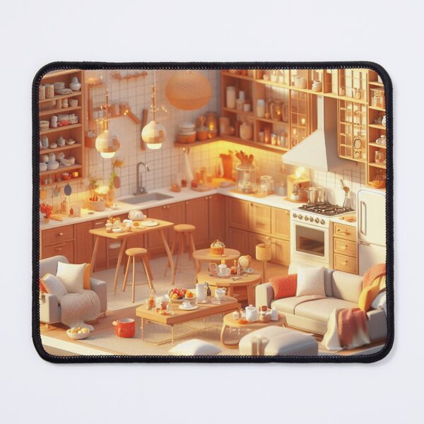 Item preview, 3d fantasy Kitchen _ warm colors designed and sold by Rabique.