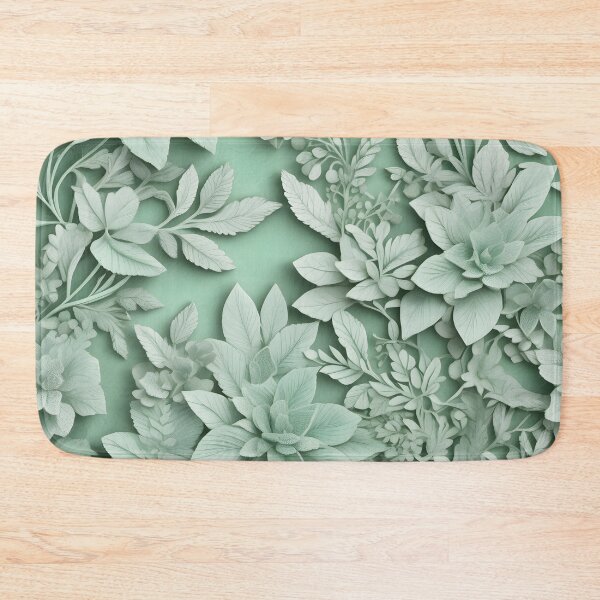 Item preview, Delicate  leaves - mint green natural garden. designed and sold by My-fake-places.