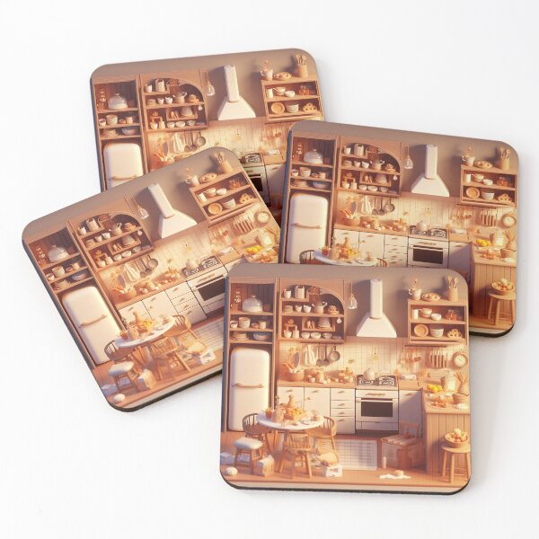 Item preview, 3d fantasy Kitchen _ warm colors designed and sold by Rabique.