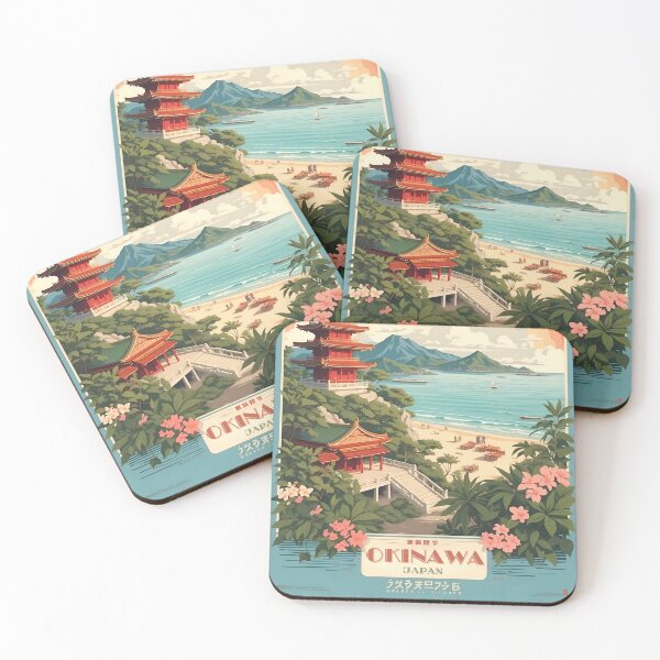 Item preview, Okinawa Vintage Retro Travel Art designed and sold by Ceemko's Vintage Corner.