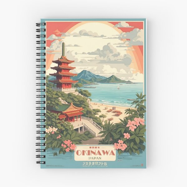 Item preview, Okinawa Vintage Retro Travel Art designed and sold by Ceemko's Vintage Corner.