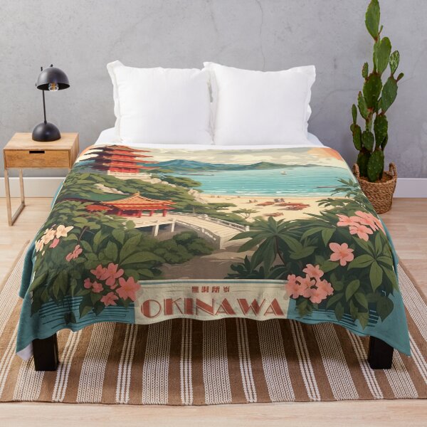 Item preview, Okinawa Vintage Retro Travel Art designed and sold by Ceemko's Vintage Corner.