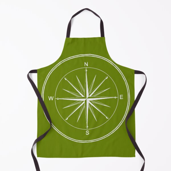 Item preview, Green and White Vintage Compass designed and sold by LZenDesigns.