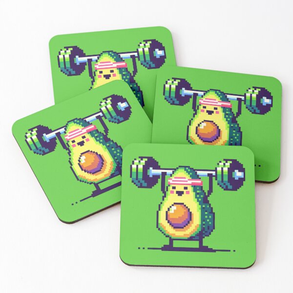 Item preview, Avocardio Workout Quirky 8bit Fitness Avocado designed and sold by PixelPunkster.