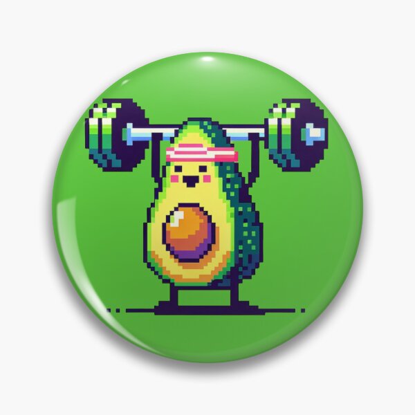Item preview, Avocardio Workout Quirky 8bit Fitness Avocado designed and sold by PixelPunkster.