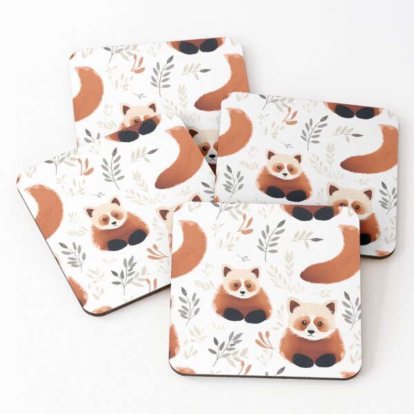 Item preview, Red panda cute minimal seamless No.1 designed and sold by findViewway.