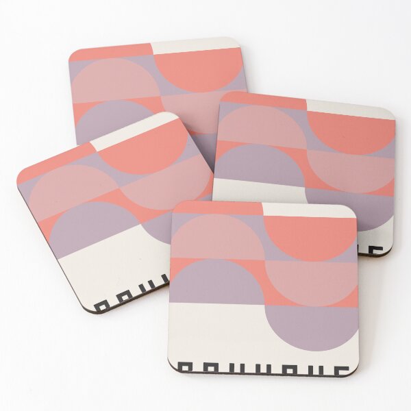 Item preview, Bauhaus Exhibition wave Print, Bauhaus Wall Art shades of pink, Bauhaus Exhibition remake, Bauhaus inspired decor designed and sold by re-make-.