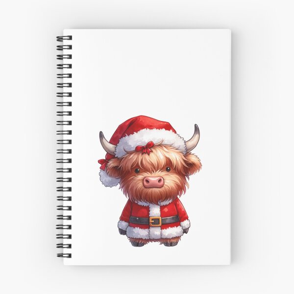 Item preview, Cute Christmas Highland Cow Santa designed and sold by Mekone.