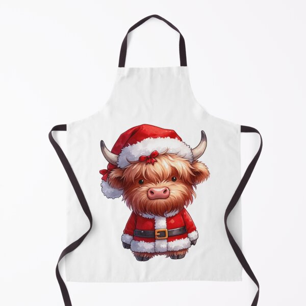 Item preview, Cute Christmas Highland Cow Santa designed and sold by Mekone.