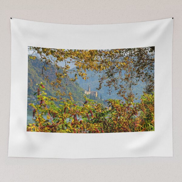 Item preview, Church with Trees Branches on the Mountain Side and Lake Lugano in Morcote designed and sold by Mats Silvan.