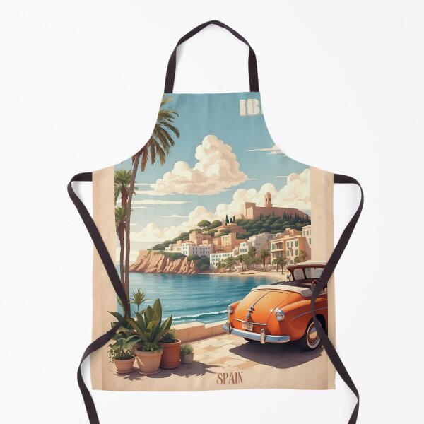 Item preview, Ibiza Vintage Retro Travel Art designed and sold by Ceemko's Vintage Corner.