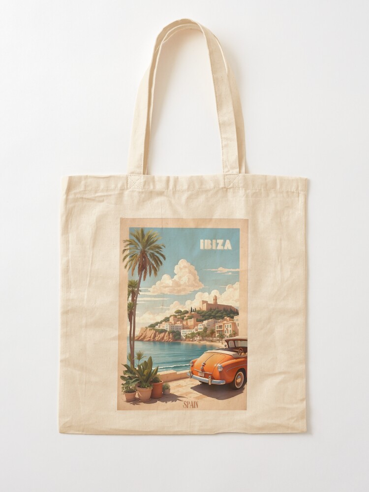 Sac fourre-tout for Sale avec l'œuvre « Art de voyage rétro