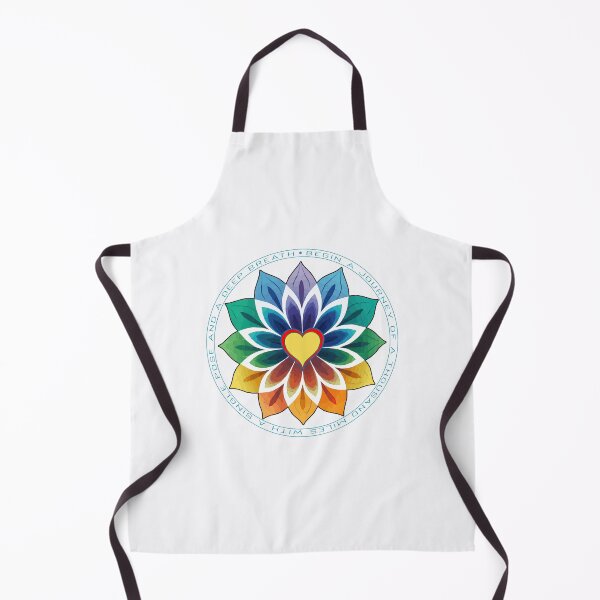 Item preview, Heart Mandala - "Begin a journey of a thousand miles with a single pose and a deep breath" designed and sold by Mindful-Designs.