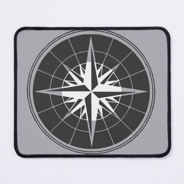 Item preview, Gray, White, Black Star Compass designed and sold by LZenDesigns.