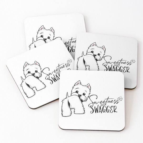 Item preview, Westies are sweetness and swagger - black and white designed and sold by WarmAndWestie.