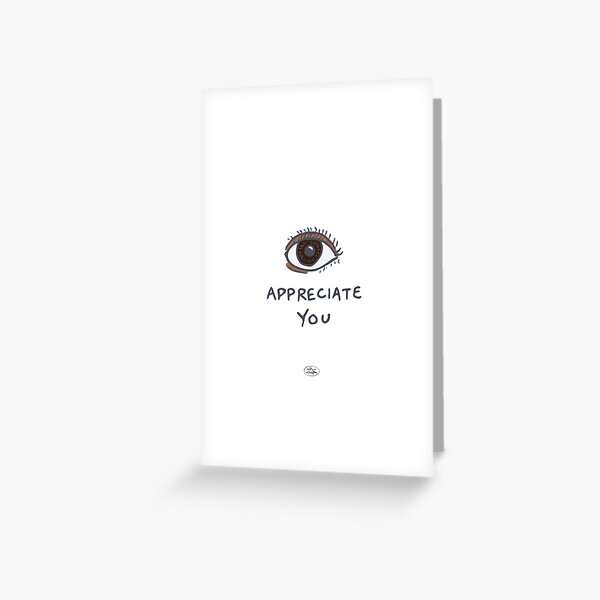 Vista previa del artículo con la obra «Ojo, te agradezco - estímulos punny (marrón claro)», diseñado y vendido por Pxycrafts.