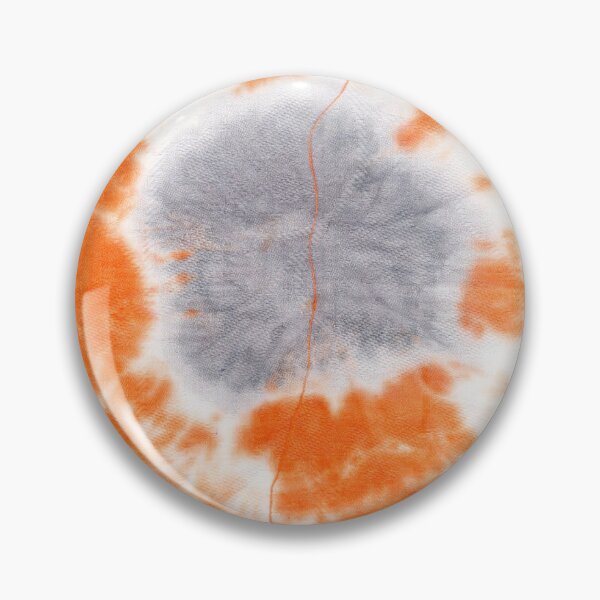Item preview, Hippie orange gray white Abstract Shibori Circle Pattern designed and sold by colorfulglee.