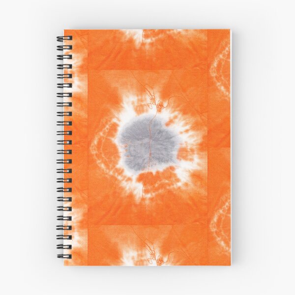 Item preview, Hippie orange gray white Abstract Shibori Circle Pattern designed and sold by colorfulglee.