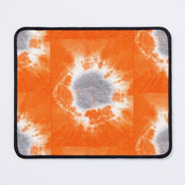 Item preview, Hippie orange gray white Abstract Shibori Circle Pattern designed and sold by colorfulglee.