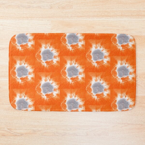 Item preview, Hippie orange gray white Abstract Shibori Circle Pattern designed and sold by colorfulglee.