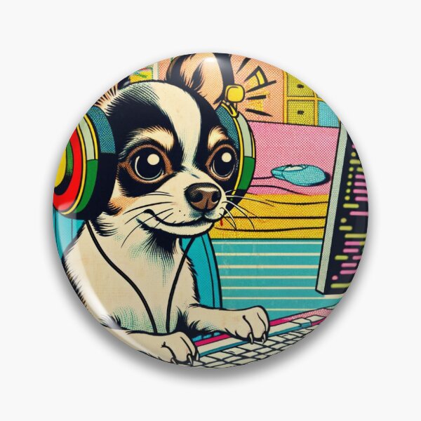 Item preview, Geeky Pup Programmer designed and sold by DataDrawnDoodle.