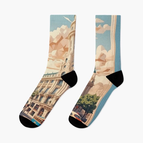 Item preview, Madrid Vintage Retro Travel Art designed and sold by Ceemko's Vintage Corner.