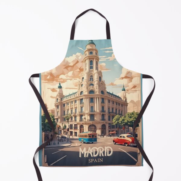 Item preview, Madrid Vintage Retro Travel Art designed and sold by Ceemko's Vintage Corner.
