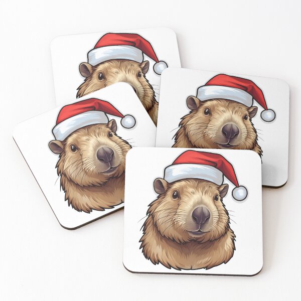 Item preview, Christmas Capybara | Sticker, Mug designed and sold by NicolasGlowArt.