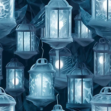 Artwork thumbnail, Ice Lantern Pattern by Midnight Garden