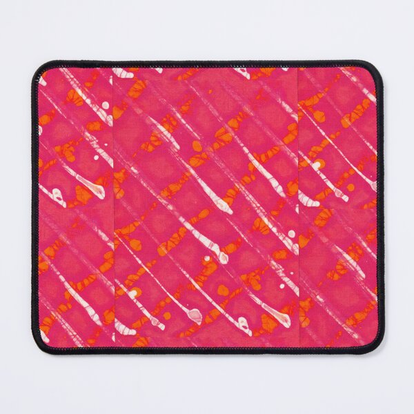Artikelvorschau, Rosa, weiß, orange, abstraktes Batikmuster, schräg gestreift entworfen und verkauft von colorfulglee.