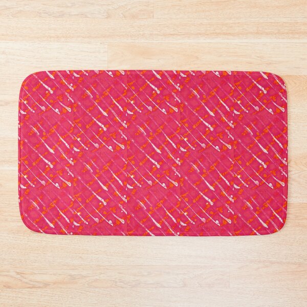 Item preview, pink white orange abstract batik pattern slant striped designed and sold by colorfulglee.