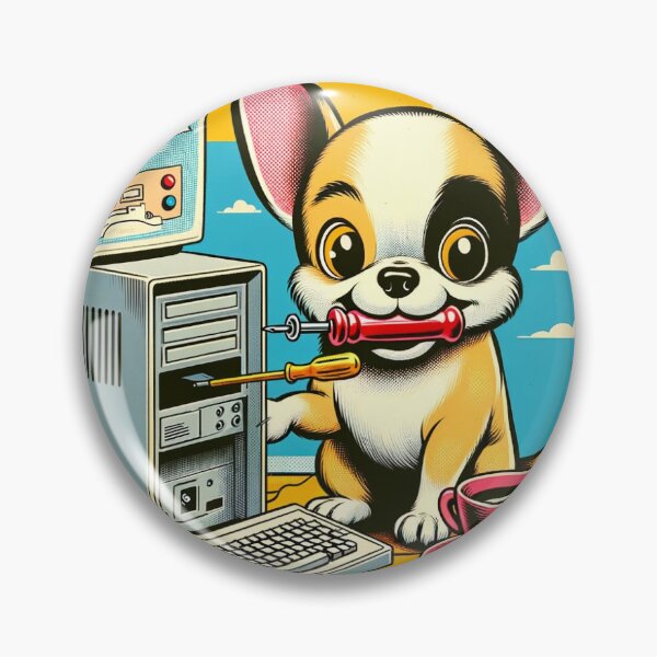 Item preview, Tech Support with a Tail: The Chihuahua Chronicles designed and sold by DataDrawnDoodle.