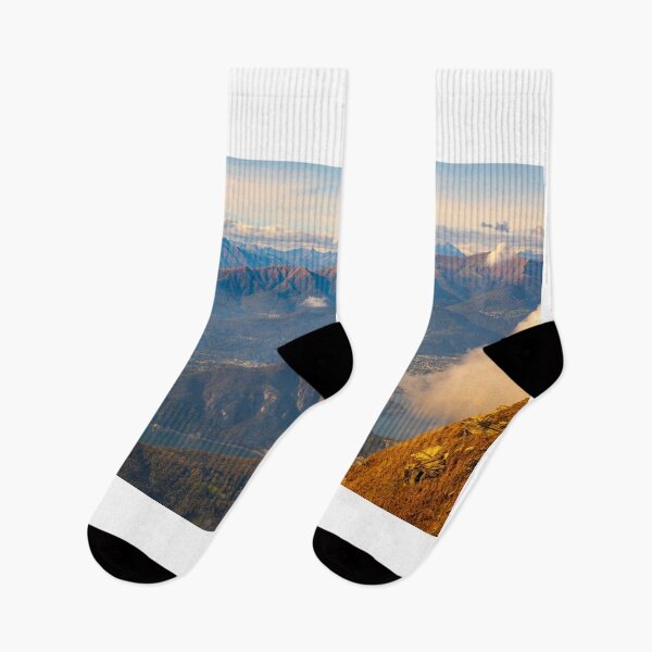 Item preview, Beautiful Mountainscape with Clouds and Lake Lugano and City of Lugano designed and sold by Mats Silvan.