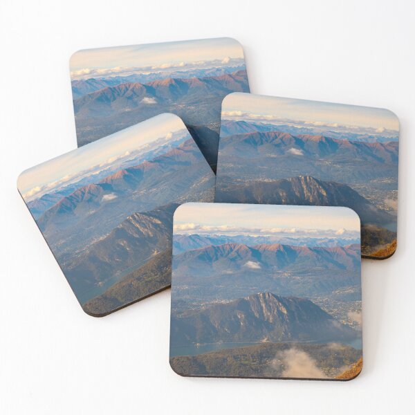 Item preview, Beautiful Mountainscape with Clouds and Lake Lugano and City of Lugano designed and sold by Mats Silvan.