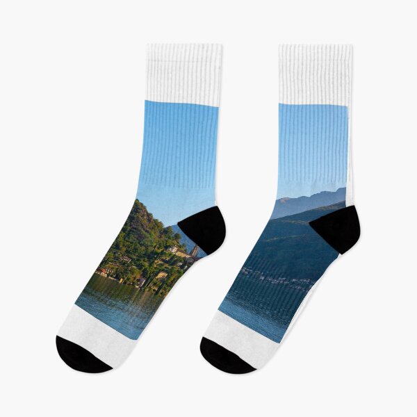 Item preview, Beautiful Village Morcote witha Chucrh on Lake Lugano and Mountainscape  designed and sold by Mats Silvan.