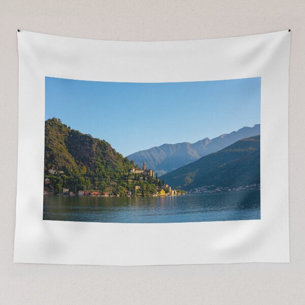 Item preview, Beautiful Village Morcote witha Chucrh on Lake Lugano and Mountainscape  designed and sold by Mats Silvan.
