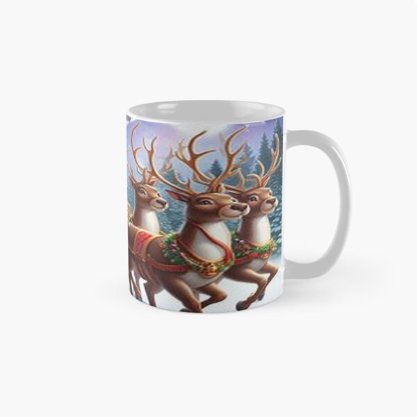 Item preview, Santa Claus brings joy with his reindeer designed and sold by FotoworldEdel.