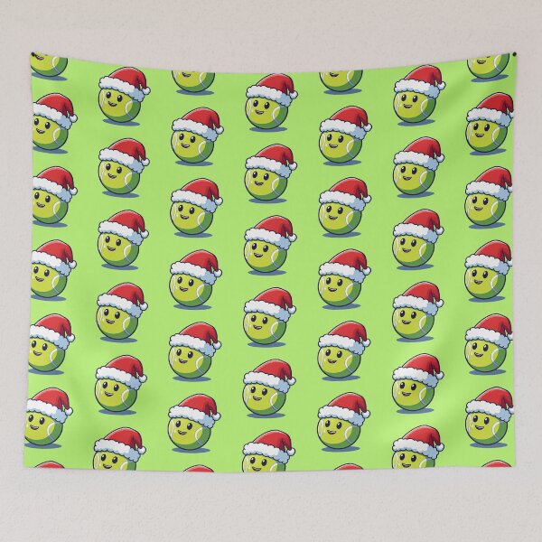 Item preview, Santa Tennis Ball Face designed and sold by Lyssarien.