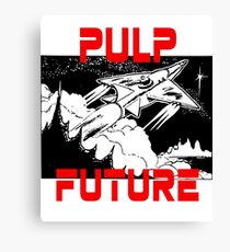 Pulp Future Spaceship Print Canvas Print