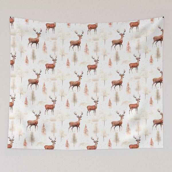 Item preview, Deer on Christmas day theme seamless No.2 designed and sold by findViewway.