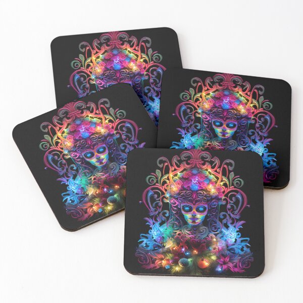 Item preview, “Magic Christmas Night: Neon Colors and Character” designed and sold by Art-Vortex-fr.