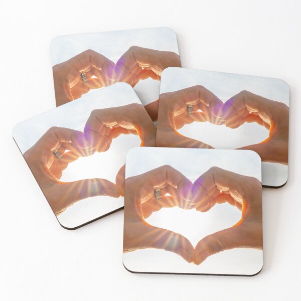 Item preview, Hands Making a Heart Shape Against the Sky with Sunbeam designed and sold by Mats Silvan.