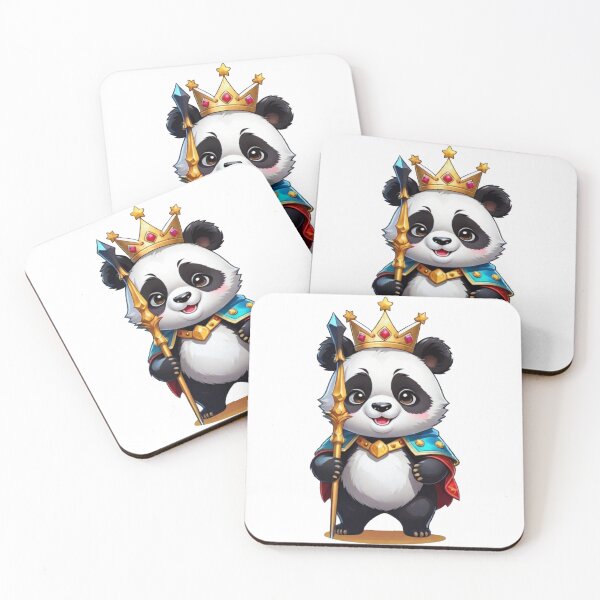 Item preview, cute panda wearing a crown with a scepter designed and sold by Karaz's Animal Kingdom.