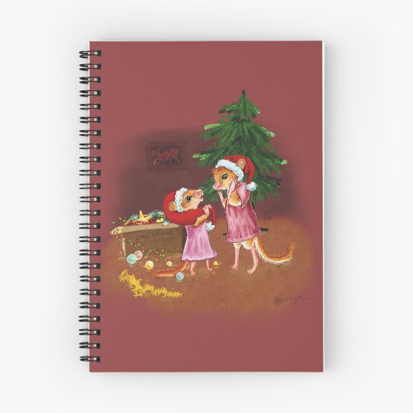 Item preview, Whimsical Christmas Dormice: Festive Watercolor Illustration designed and sold by pixiegutsGB.