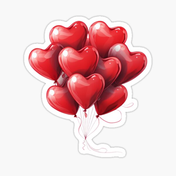 Item preview, Red Valentine's Day balloons  designed and sold by Nooartwork.