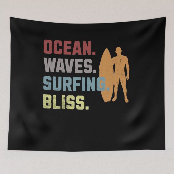 Item preview, Ocean Waves Surfing Bliss for Surgers in Retro Stle designed and sold by All Year Round.