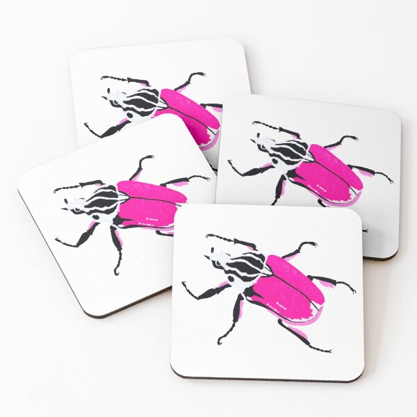 Item preview, Pink and black Goliath beetle designed and sold by Carmallama.